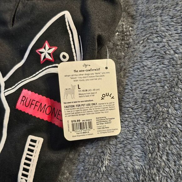 Youly Large Dog Pajamas - Rocker "Ruffmones" Style, NWT - Picture 4 of 4